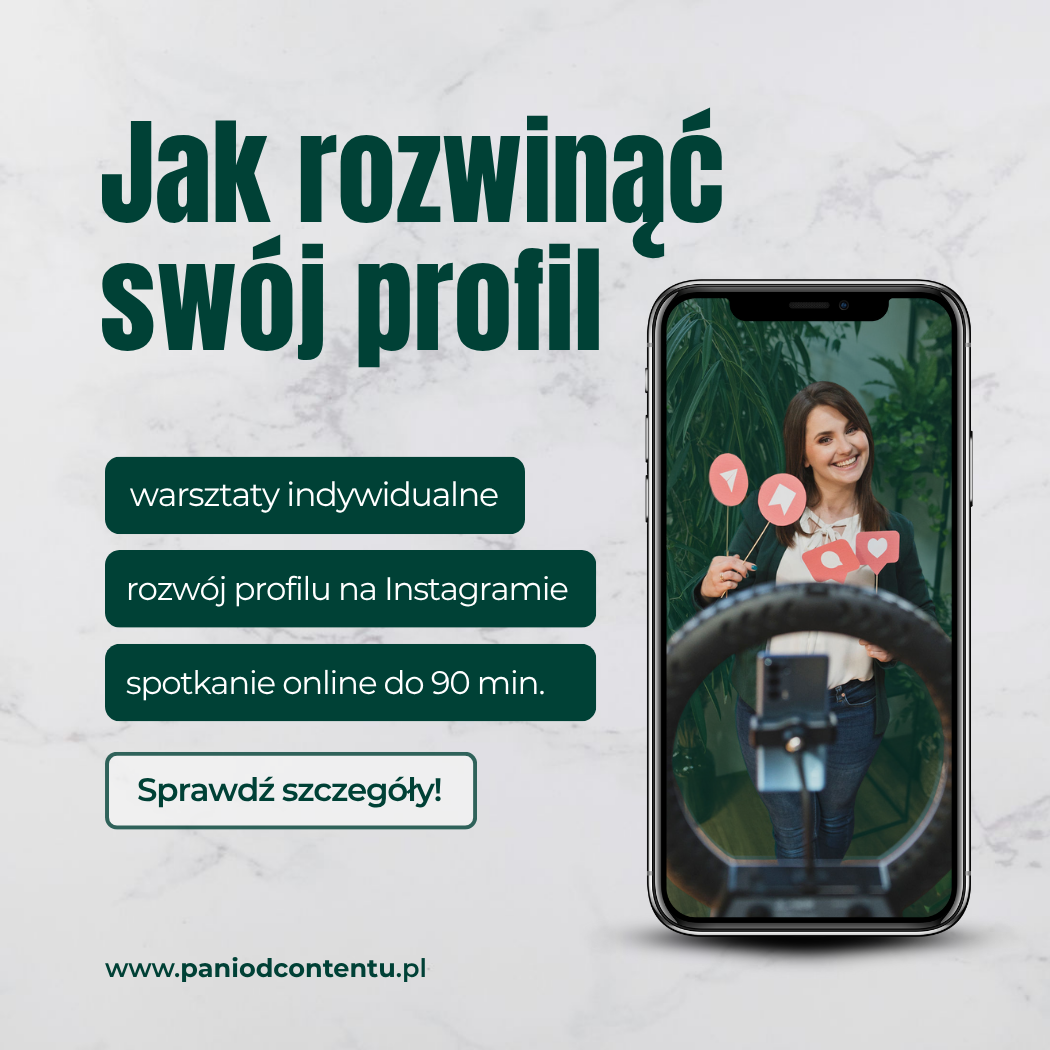 Warsztaty indywidualne – rozwój profilu na Instagramie