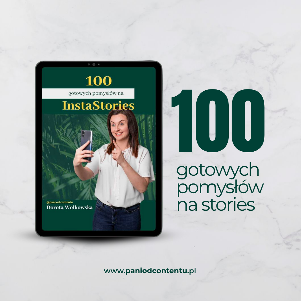 E-book „100 gotowych pomysłów na stories”